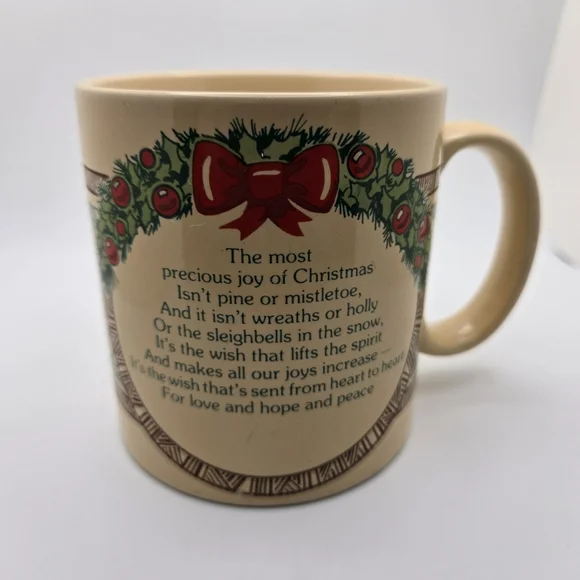 Vintage Russ Berrie & Co. Christmas Joy Mug - Picture 1 of 7